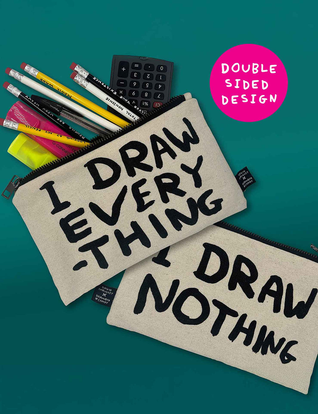 David Shrigley x Brainbox Candy - I Draw Everything Pencil Case