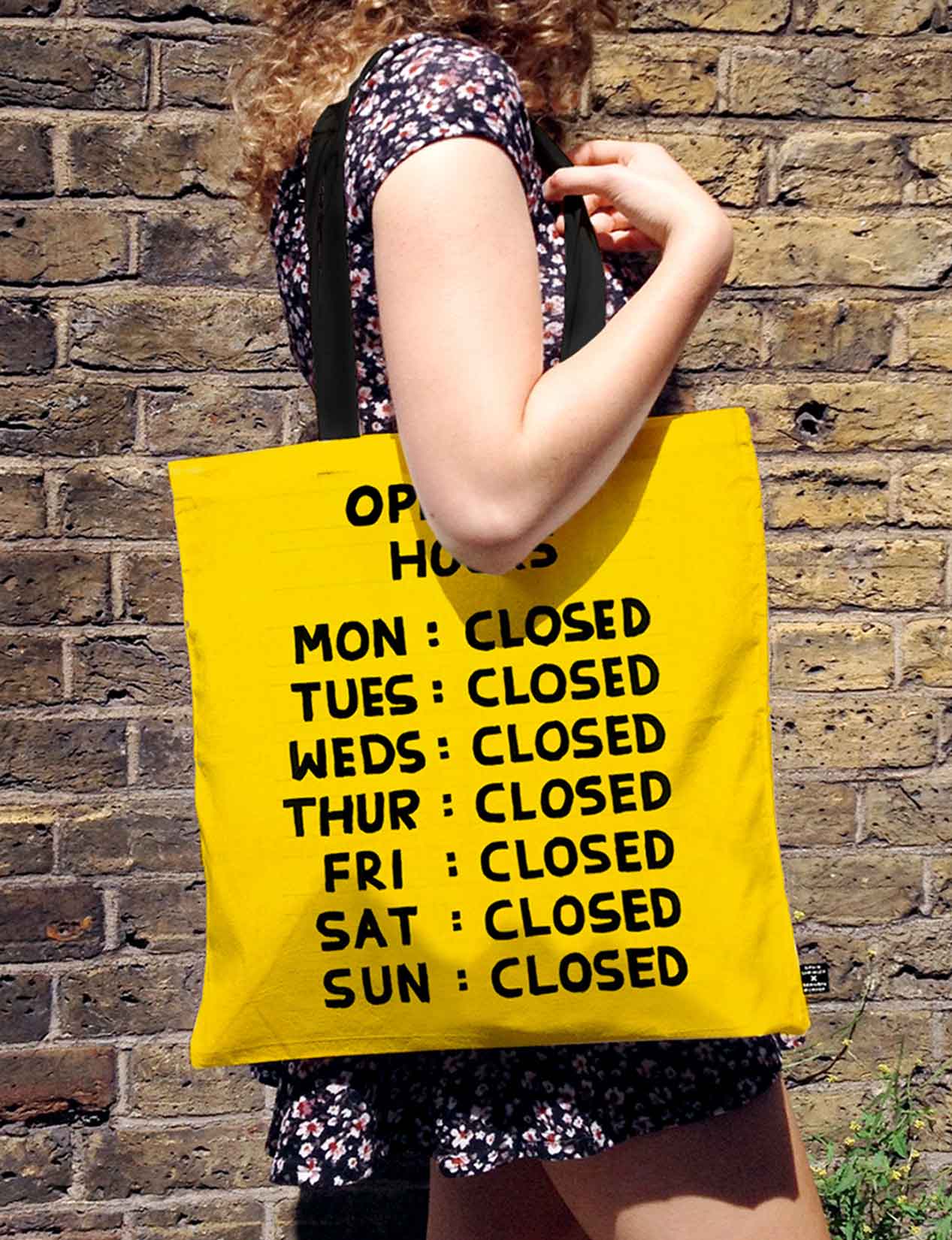 David Shrigley x Brainbox Candy - Opening Hours Tote Bag