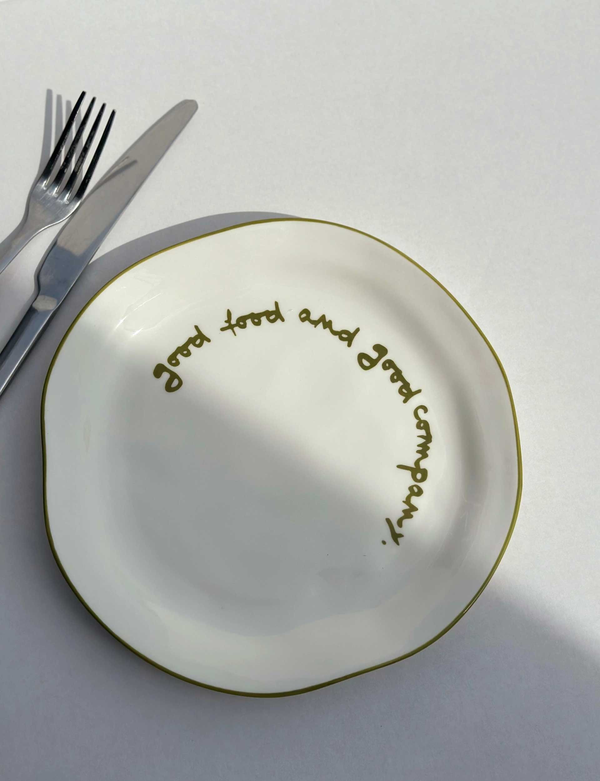 Statement Plate - 'good Food and Good Company.'
