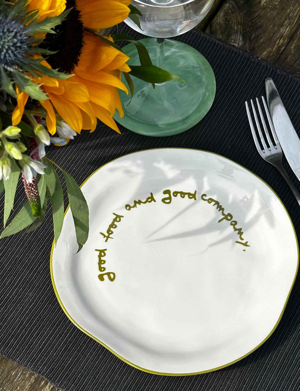 Statement Plate - 'good Food and Good Company.'