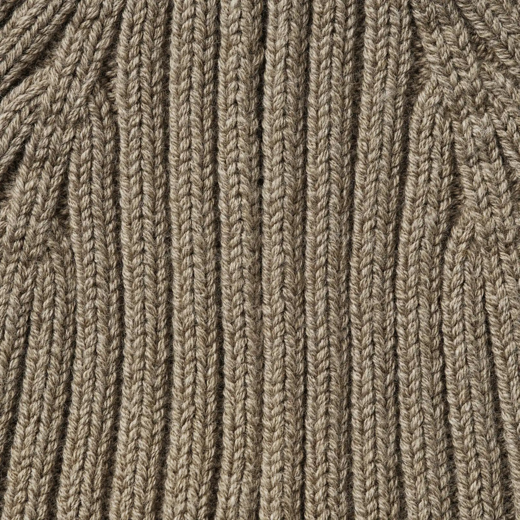 Beige Melange Knitted Beanie