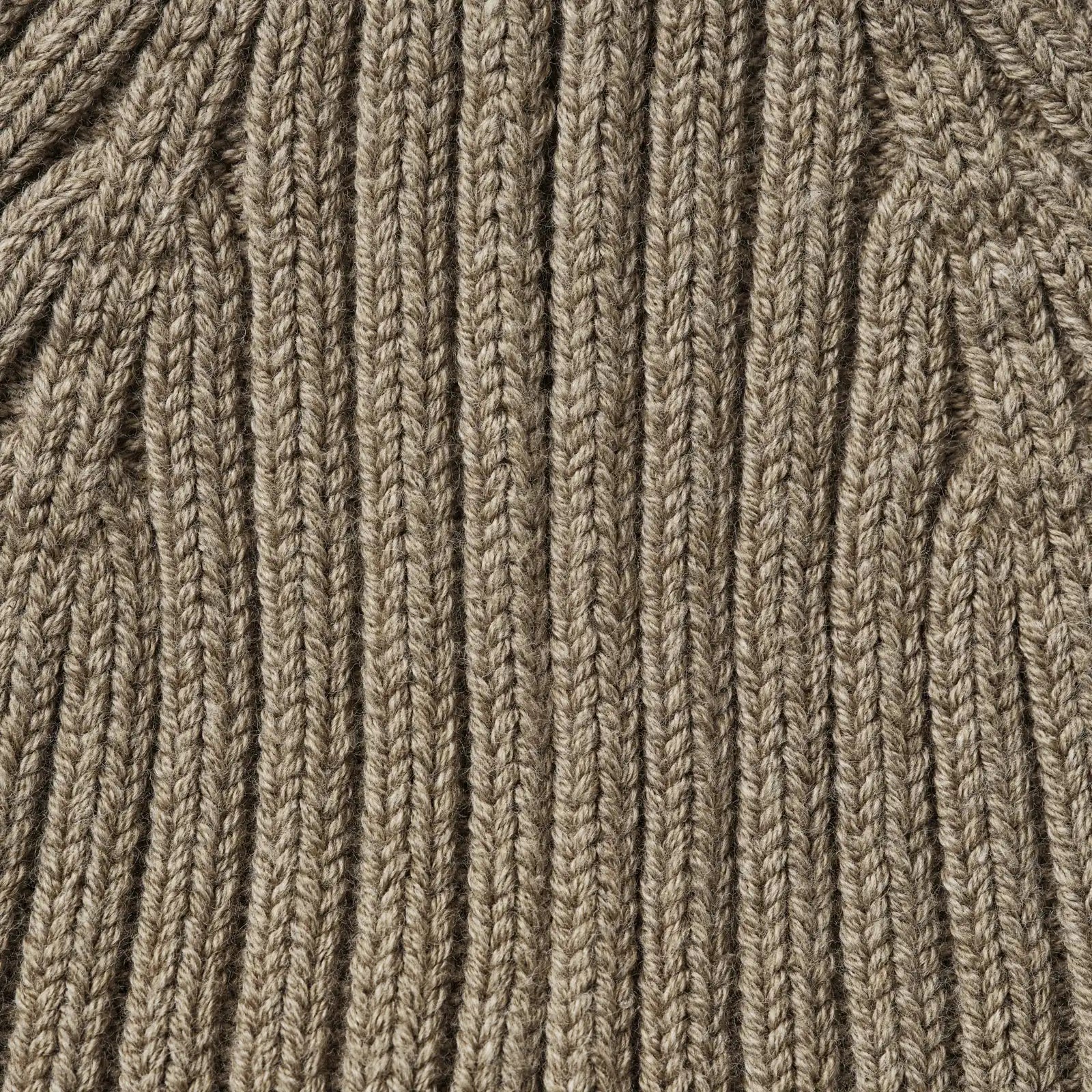 Beige Melange Knitted Beanie