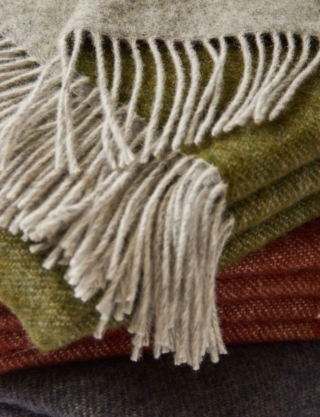 Dartmoor Reversible Pure New Wool Throw - London Workshop