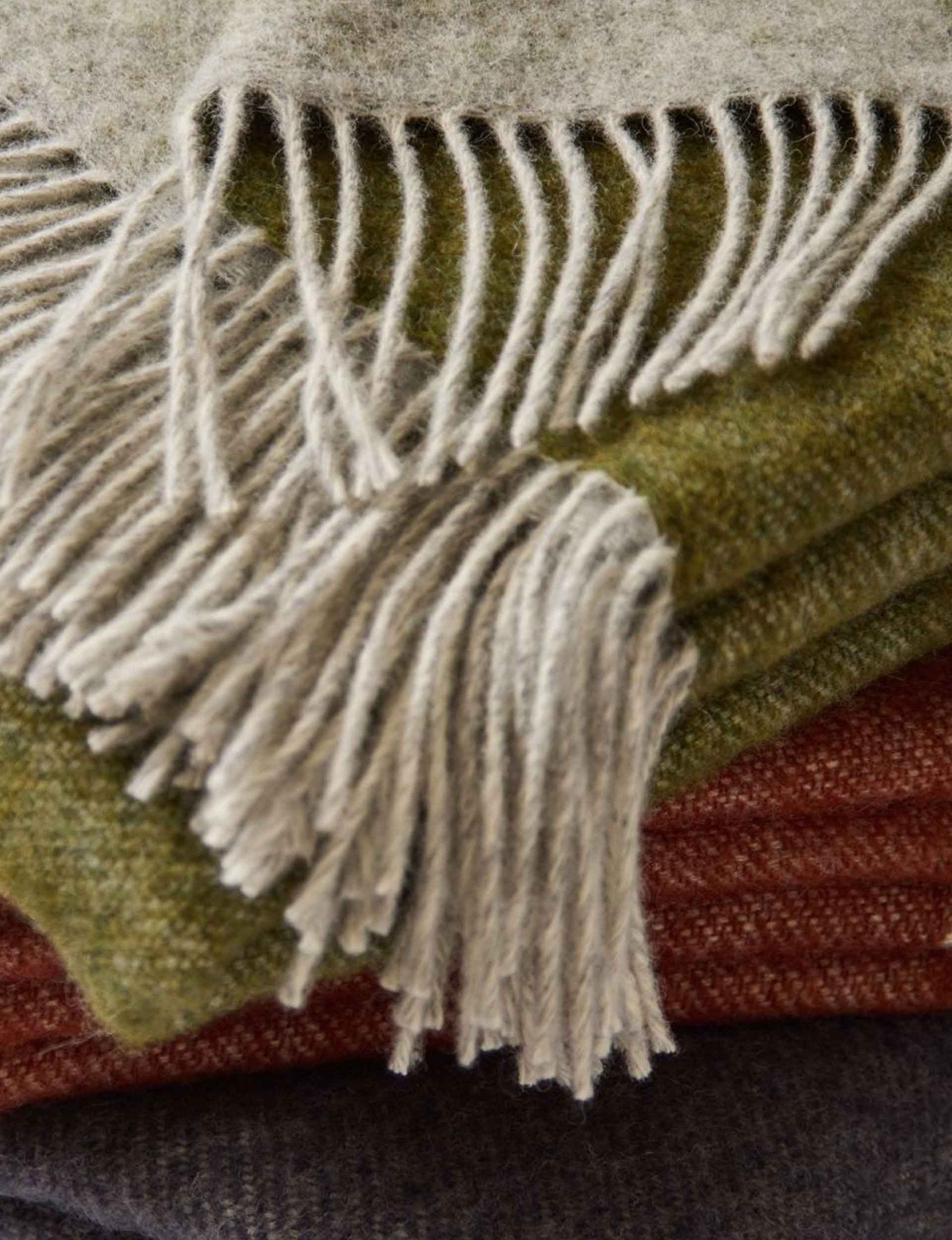 Dartmoor Reversible Pure New Wool Throw - London Workshop