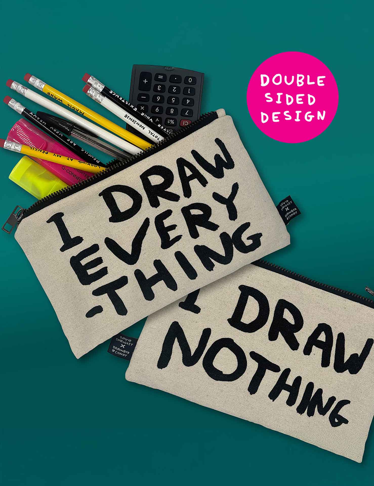 David Shrigley x Brainbox Candy - I Draw Everything Pencil Case - London Workshop