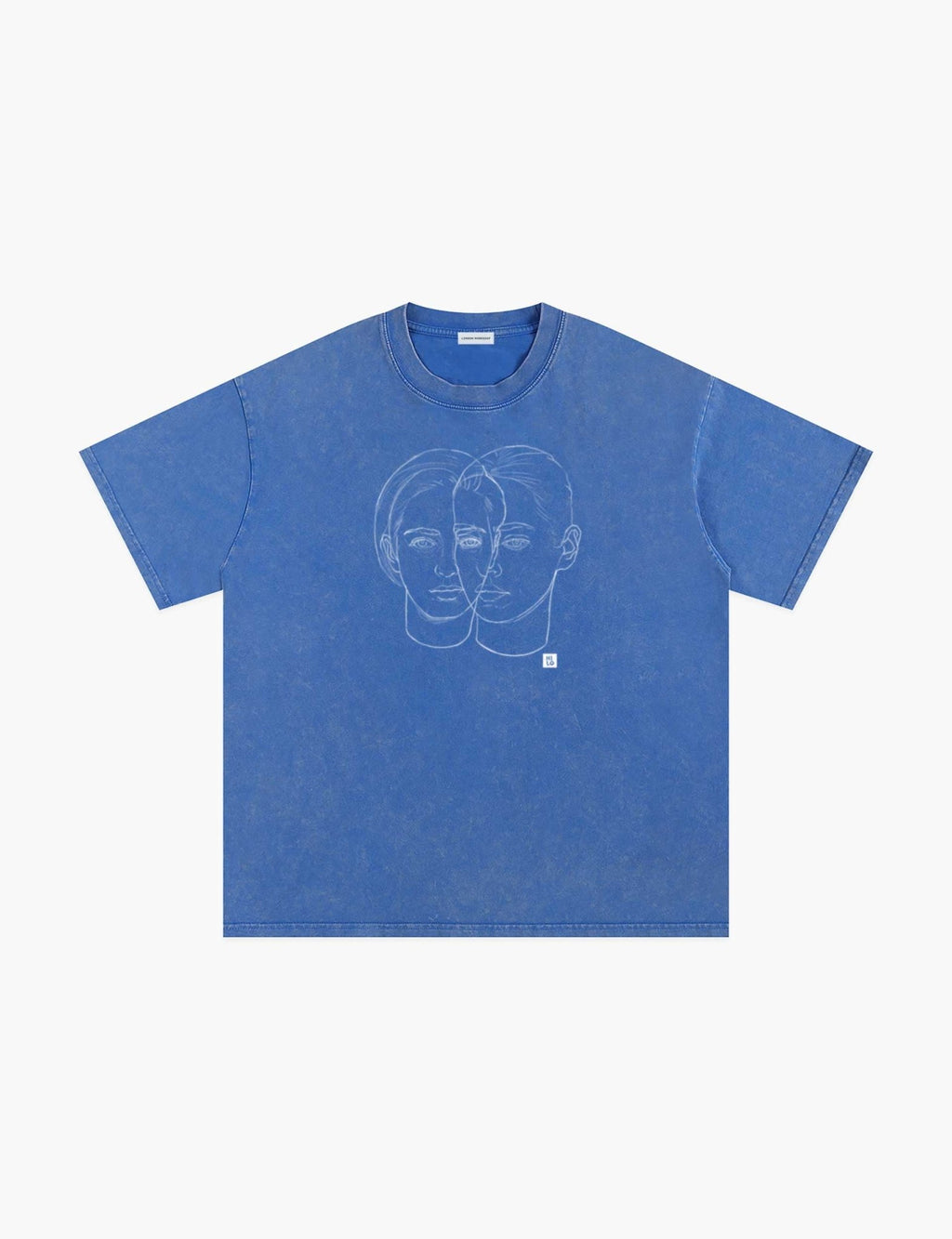 HILO Two Heads Snow Washed Oversized Cotton T-Shirt - London Workshop
