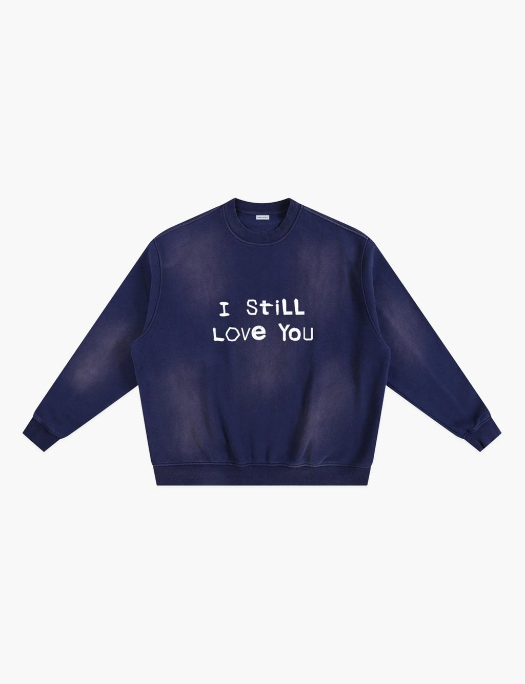I Still Love You Navy Sunfade Fleeced Sweatshirt