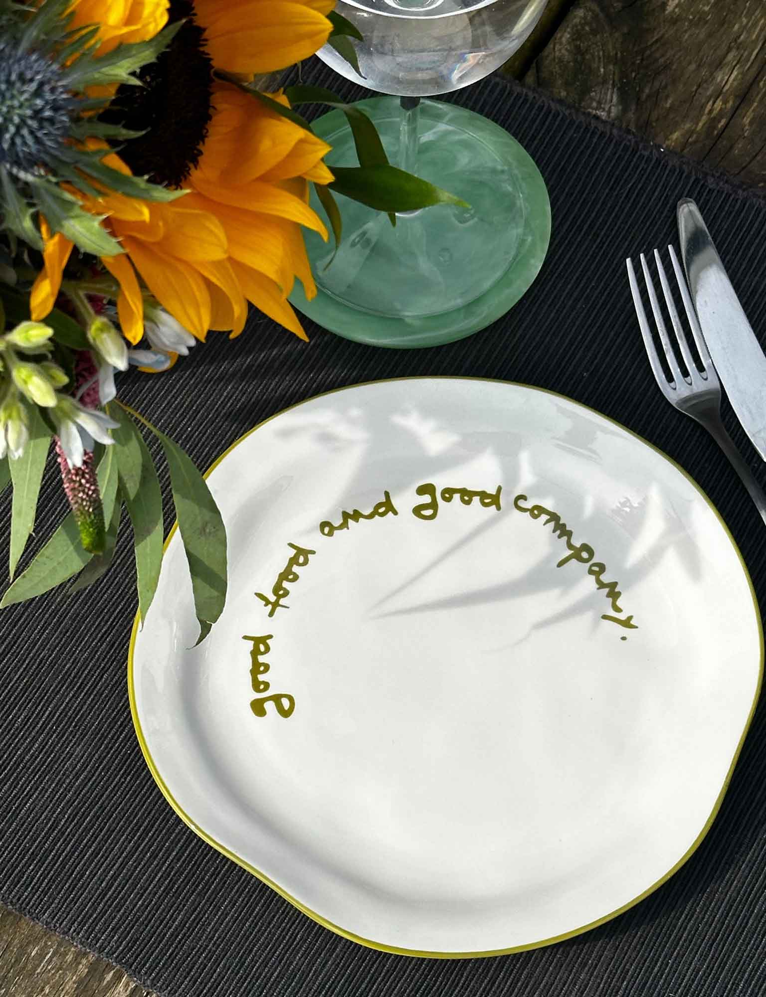Statement Plate - 'good Food and Good Company.' - London Workshop