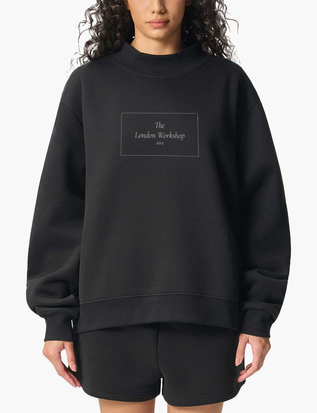 The London Workshop 2012 Essential Fleece Mock - Neck Crew Sweatshirt - London Workshop