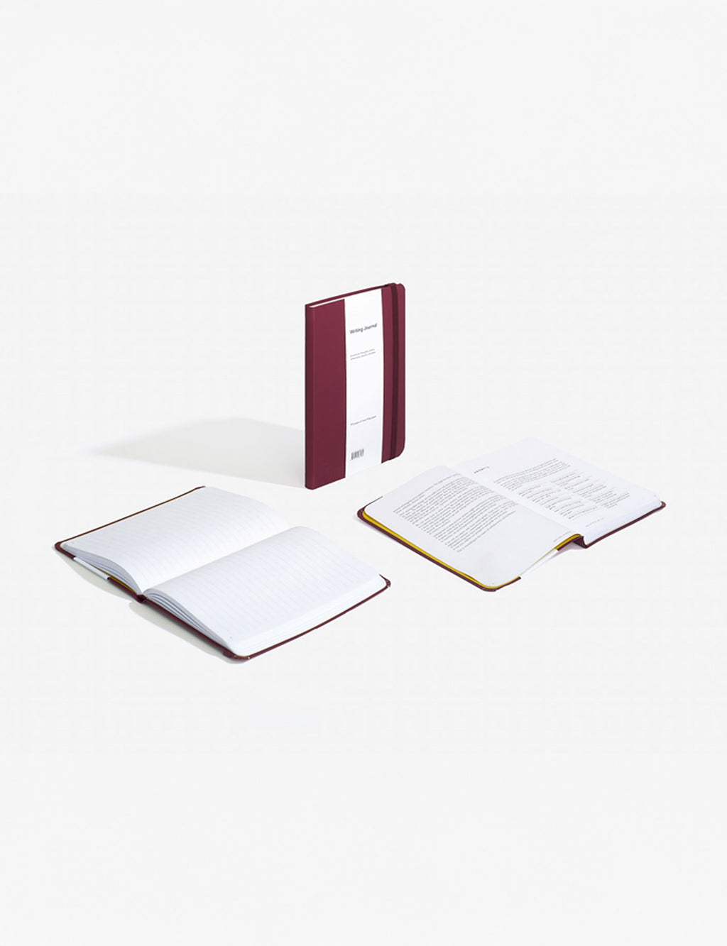 Burgundy Writing Journal, Writing Prompt Guide