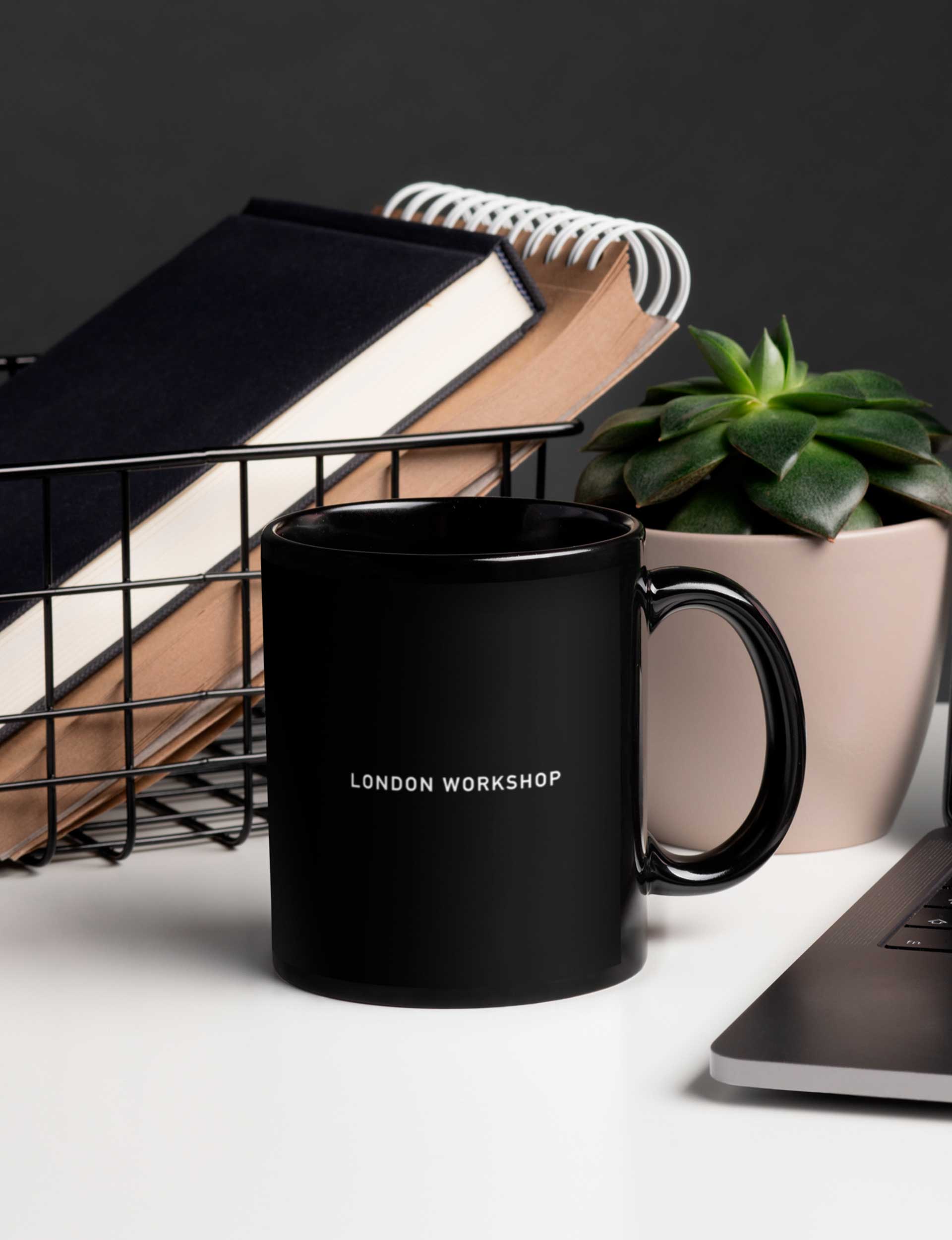 London Workshop The Workshop Mark Black Mug